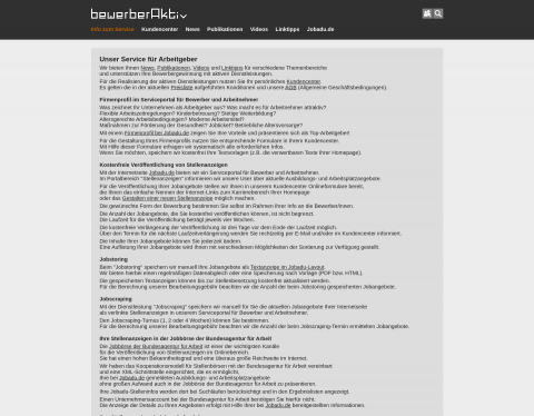 Website-Vorschau von Service für den Arbeitsmarkt