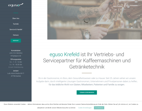 Website-Vorschau von Eguso Gastronomiebedarf