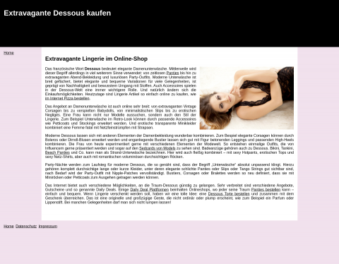 Website-Vorschau von Extravagant Dessous