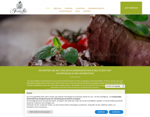 Website-Vorschau von Catering und Partyservice Stuttgart