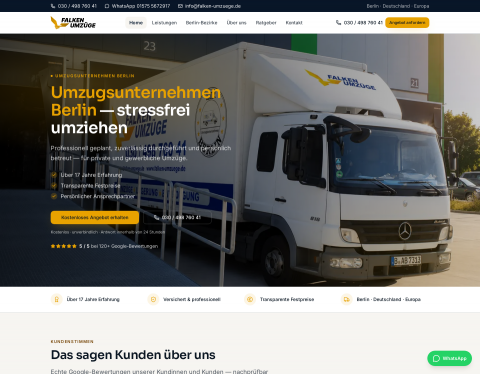 Website-Vorschau von Umzugsfirma Berlin