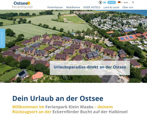 Website-Vorschau von Ostsee Ferienhäuser