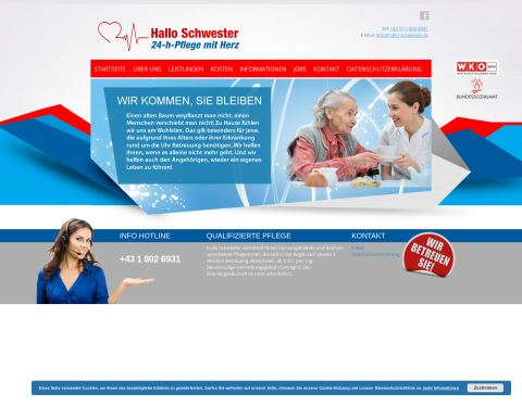 Website-Vorschau von 24 Stunden Betreuung