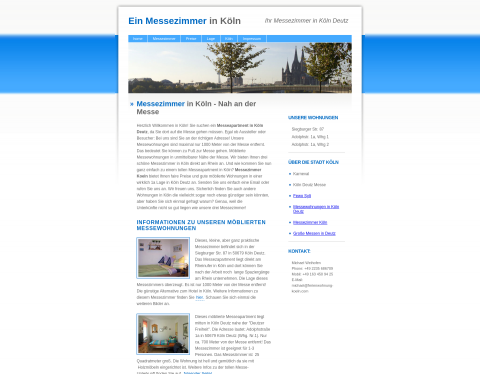 Website-Vorschau von Möblierte Messezimmer