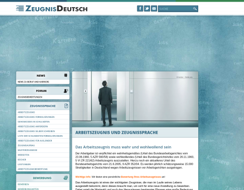 Website-Vorschau von Zeugnisdeutsch