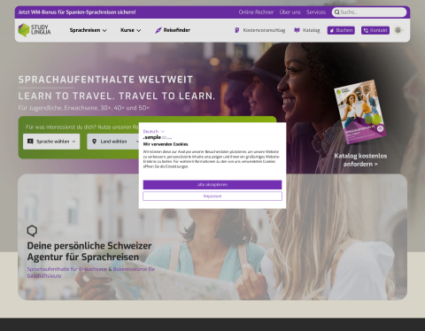 Website-Vorschau von Business Sprachaufenthalte