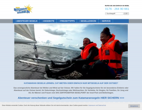 Website-Vorschau von Ostsee Katamaran