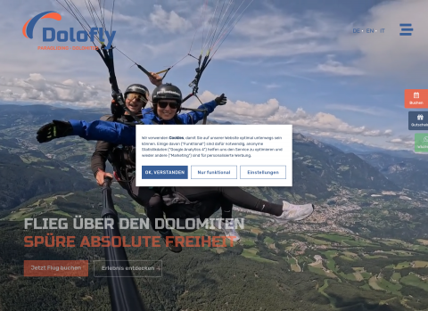 Website-Vorschau von Para-Tandemteam in Südtirol