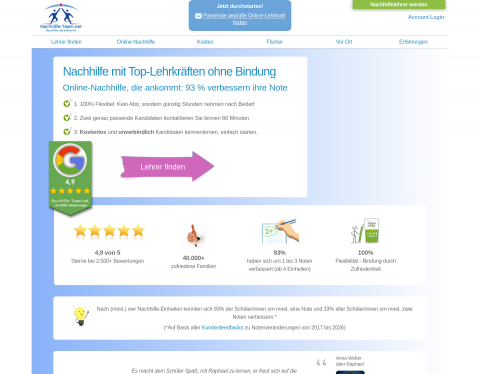 Website-Vorschau von Das Nachhilfe-Team