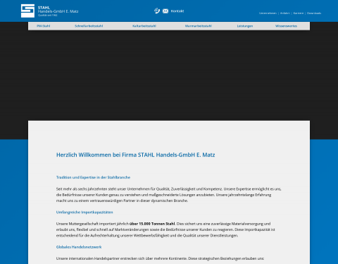 Website-Vorschau von STAHL Handels-GmbH E. Matz