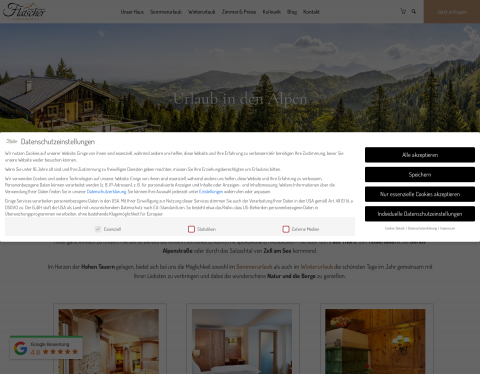 Website-Vorschau von 3 Sterne Hotel Flatscher bei Mittersill
