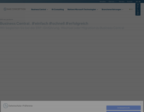 Website-Vorschau von NAS Conception GmbH - Partner für Digitalisierung