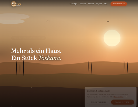 Website-Vorschau von Immobilien in der Toskana