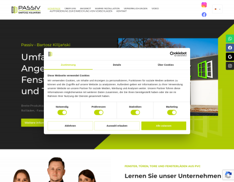 Website-Vorschau von Kunststofffenster aus Polen