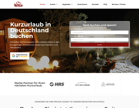 Website-Vorschau von Erlebnis-Suiten