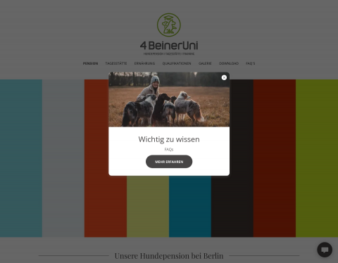 Website-Vorschau von Hundetraining und Hundepension in Berlin
