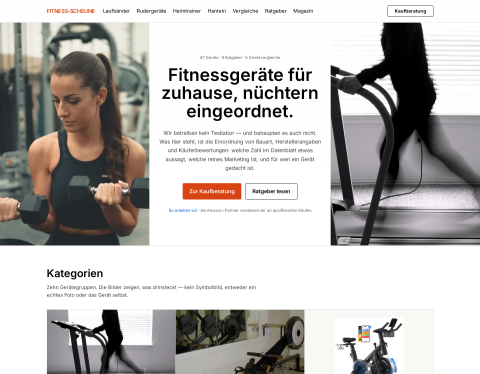 Website-Vorschau von Fitness-Scheune