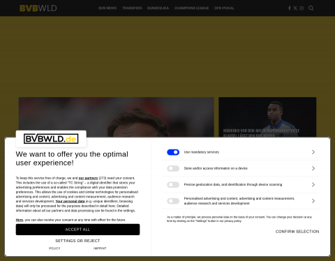 Website-Vorschau von BVBWLD - BVB WIR LIEBEN DICH