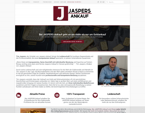 Website-Vorschau von BAUMFALK-Ankauf kauft Gold in Viersen
