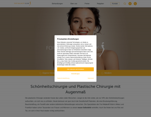 Website-Vorschau von Fort Malakoff Klinik - Private Fachklinik