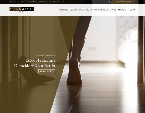 Website-Vorschau von Secretaffairsescort