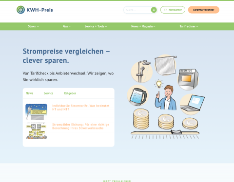Website-Vorschau von Gaspreis Vergleich