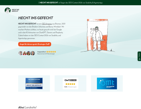 Vorschau von Internetagentur HECHT INS GEFECHT in Bremen bietet Online