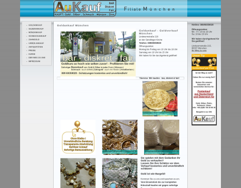 Website-Vorschau von Goldankauf München Sendling