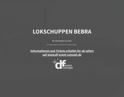 Website-Vorschau von Veranstaltungen aller Art - Lokschuppen Bebra