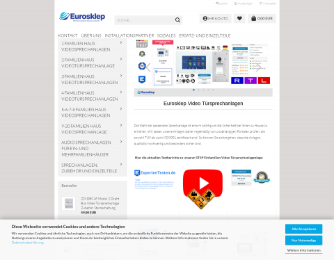 Website-Vorschau von Moderne Video Türsprechanlagen Fingerprint