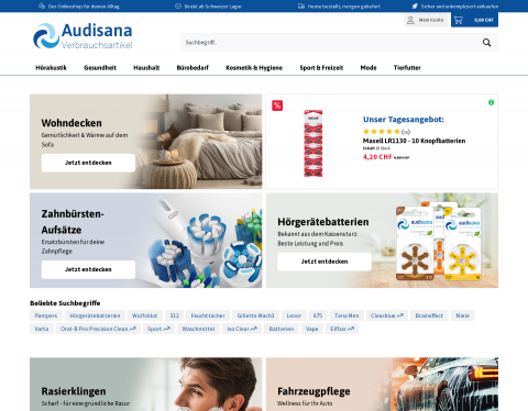 Website-Vorschau von Audisana GmbH - Hörgeräte