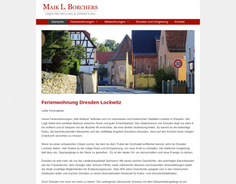 Website-Vorschau von Ferienwohnung Dresden - Maik L. Borchers