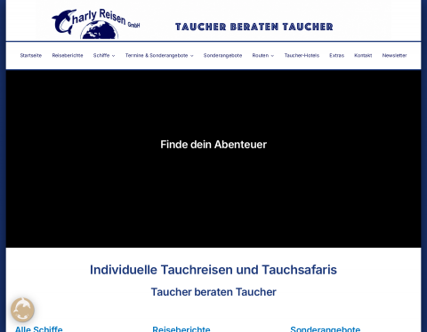Website-Vorschau von Tauchurlaub mit Charly Reisen