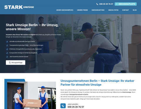 Website-Vorschau von Umzug Berlin