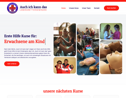 Website-Vorschau von Erste Hilfe Kurs für Kinder Berlin