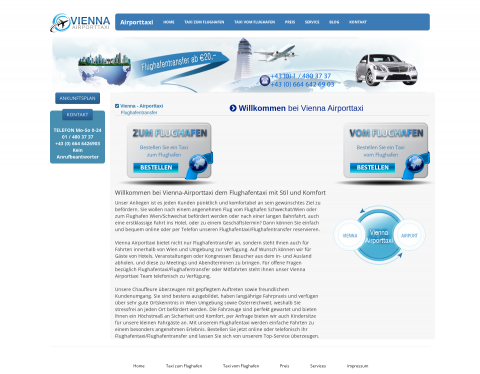 Website-Vorschau von Vienna Airporttaxi