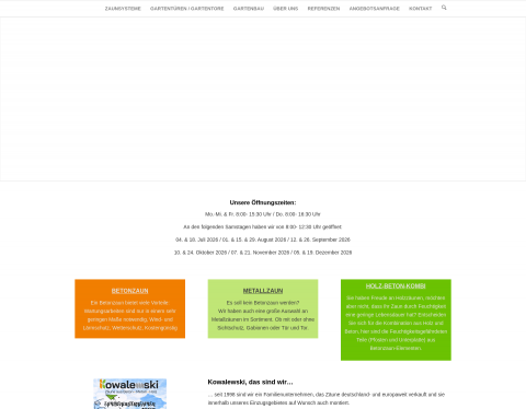 Website-Vorschau von Betonzaun, Gitterzaun und Sichtschutz