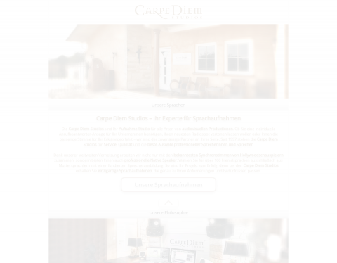 Website-Vorschau von Carpe Diem Studios GmbH