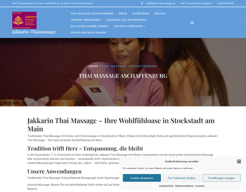 Website-Vorschau von Jakkarin Thaimassage