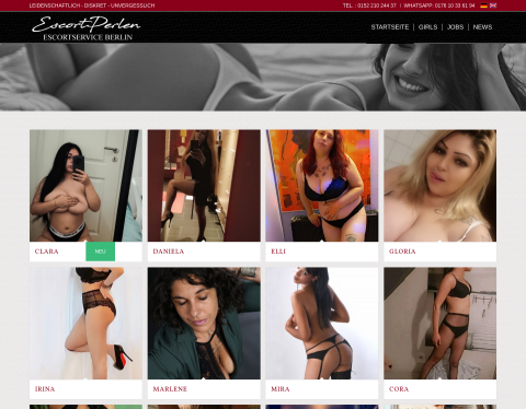 Website-Vorschau von Escortservice Berlin - Escortperlen