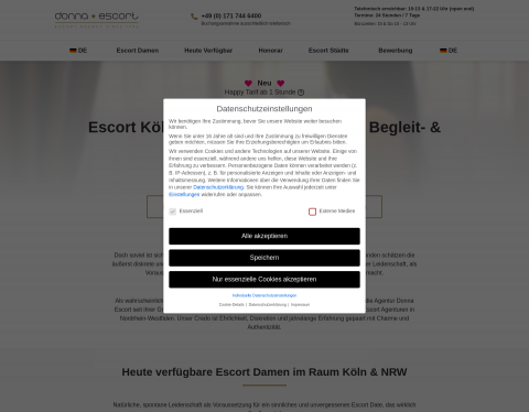 Website-Vorschau von Donna Escort Köln