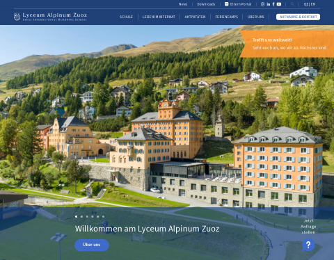 Website-Vorschau von Internat Lyceum Alpinum Zuoz