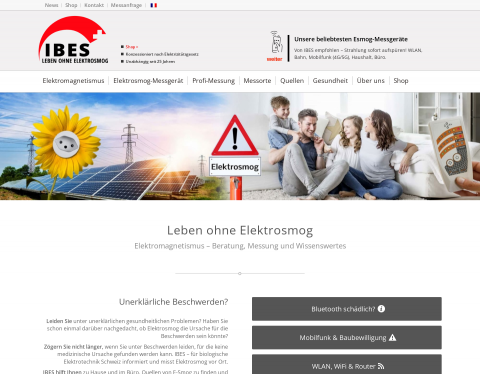 Website-Vorschau von IBES - Institut für biologische Elektrotechnik