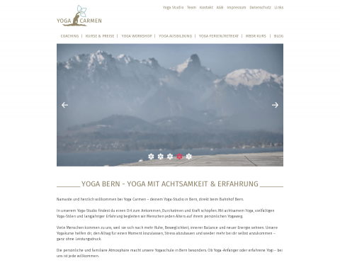 Website-Vorschau von Yoga Ferien bei Yoga Carmen