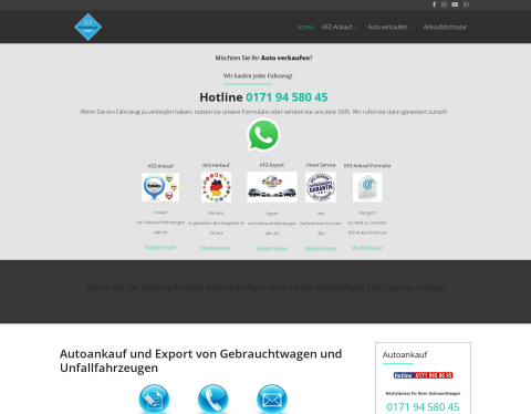 Website-Vorschau von Autoankauf - Gebrauchtwagen aller Art