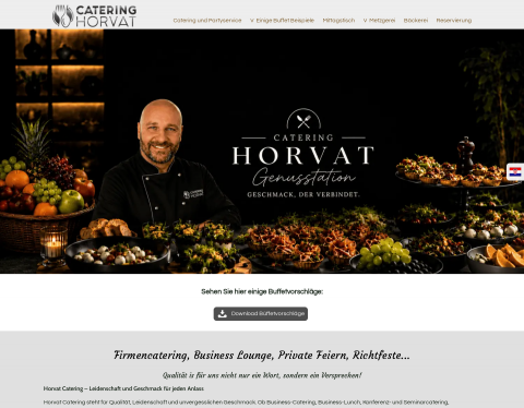 Website-Vorschau von Catering und Partyservice Horvat