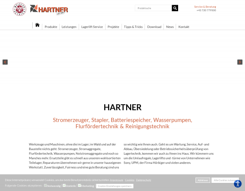 Website-Vorschau von Großhandel für Werkzeuge und Maschinen