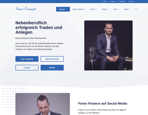 Website-Vorschau von Lerninhalte im Bereich Traden und Investieren