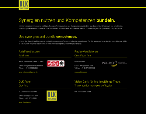 Website-Vorschau von DLK Ventilatoren GmbH