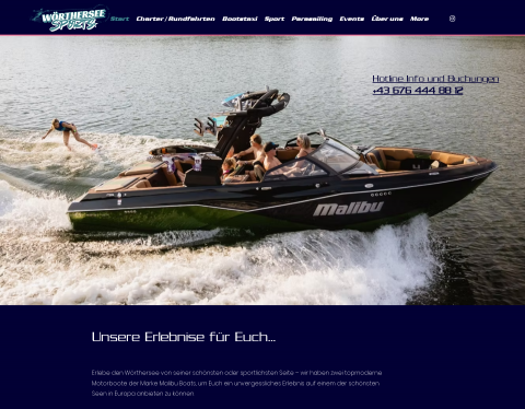 Website-Vorschau von Nautique Charter Wörthersee